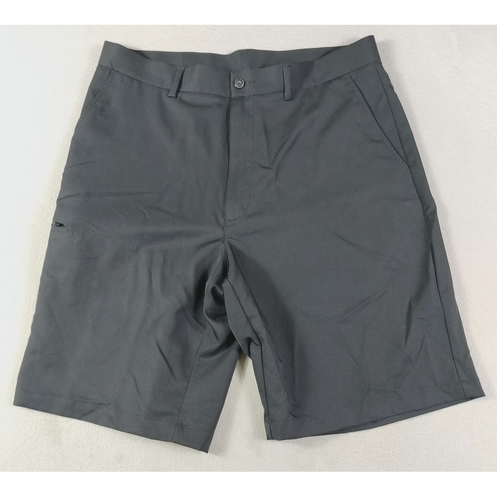 Grand Slam Golf Shorts Men 34 Black Polyester Twill Athletic Pockets Performance